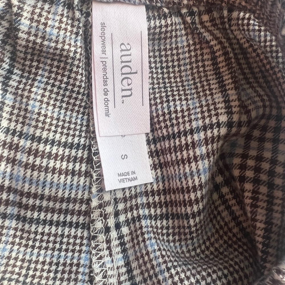 Auden Plaid Flannel Pajama Pants Wide Leg Drawstring NWT Small - Picture 3 of 5